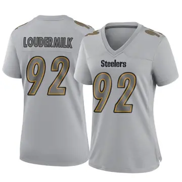 Women's Nike Pittsburgh Steelers Isaiahh Loudermilk Gray Atmosphere Fashion Jersey - Game
