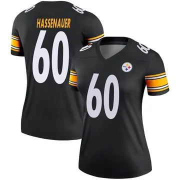 Women's Nike Pittsburgh Steelers J.C. Hassenauer Black Jersey - Legend