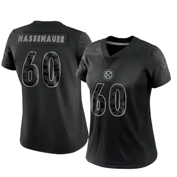 Women's Nike Pittsburgh Steelers J.C. Hassenauer Black Reflective Jersey - Limited