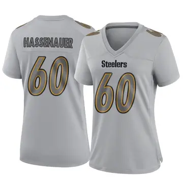 Women's Nike Pittsburgh Steelers J.C. Hassenauer Gray Atmosphere Fashion Jersey - Game