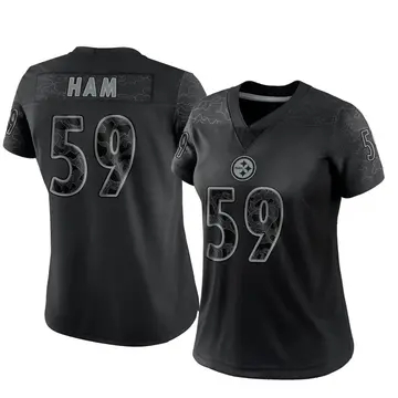 Women's Nike Pittsburgh Steelers Jack Ham Black Reflective Jersey - Limited