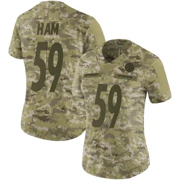 Women's Nike Pittsburgh Steelers Jack Ham Camo 2018 Salute to Service Jersey - Limited