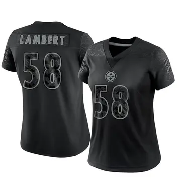Women's Nike Pittsburgh Steelers Jack Lambert Black Reflective Jersey - Limited