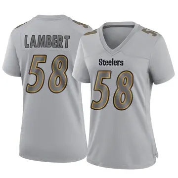 Women's Nike Pittsburgh Steelers Jack Lambert Gray Atmosphere Fashion Jersey - Game