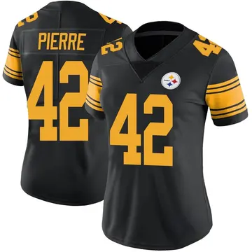 Women's Nike Pittsburgh Steelers James Pierre Black Color Rush Jersey - Limited