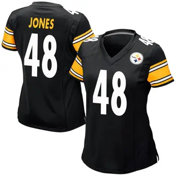 Women's Nike Pittsburgh Steelers Jamir Jones Black Team Color Jersey - Game