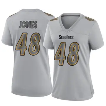 Women's Nike Pittsburgh Steelers Jamir Jones Gray Atmosphere Fashion Jersey - Game