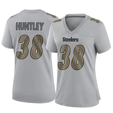 Women's Nike Pittsburgh Steelers Jason Huntley Gray Atmosphere Fashion Jersey - Game