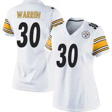 Women's Nike Pittsburgh Steelers Jaylen Warren White Jersey - Game