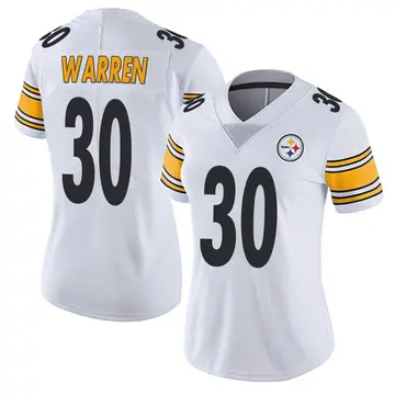 Women's Nike Pittsburgh Steelers Jaylen Warren White Vapor Untouchable Jersey - Limited