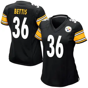 Women's Nike Pittsburgh Steelers Jerome Bettis Black Team Color Jersey - Game