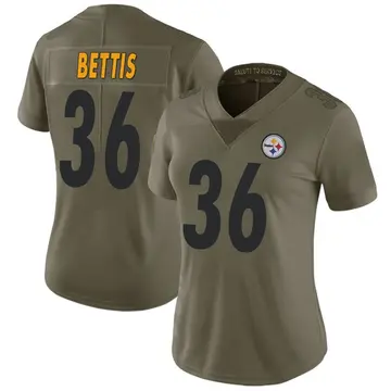 Women's Nike Pittsburgh Steelers Jerome Bettis Green 2017 Salute to Service Jersey - Limited