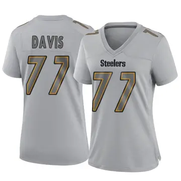 Women's Nike Pittsburgh Steelers Jesse Davis Gray Atmosphere Fashion Jersey - Game