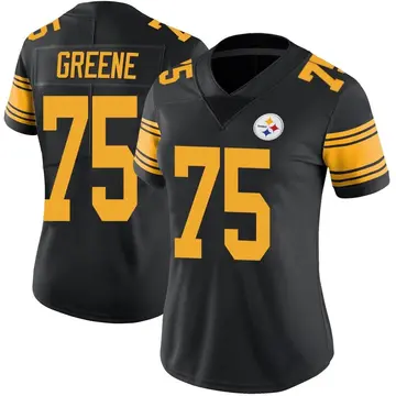 Women's Nike Pittsburgh Steelers Joe Greene Black Color Rush Jersey - Limited