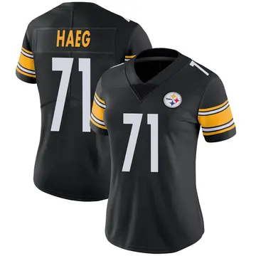 Women's Nike Pittsburgh Steelers Joe Haeg Black Team Color Vapor Untouchable Jersey - Limited