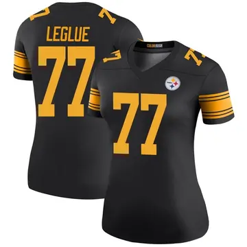 Women's Nike Pittsburgh Steelers John Leglue Black Color Rush Jersey - Legend
