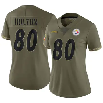 Women's Nike Pittsburgh Steelers Johnny Holton Olive 2022 Salute To Service Jersey - Limited