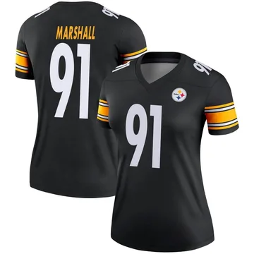 Women's Nike Pittsburgh Steelers Jonathan Marshall Black Jersey - Legend