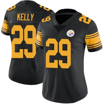 Women's Nike Pittsburgh Steelers Kam Kelly Black Color Rush Jersey - Limited