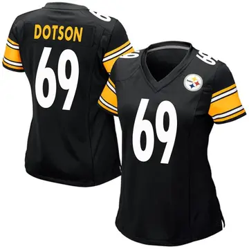 Women's Nike Pittsburgh Steelers Kevin Dotson Black Team Color Jersey - Game