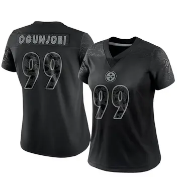 Women's Nike Pittsburgh Steelers Larry Ogunjobi Black Reflective Jersey - Limited