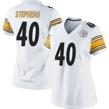 Women's Nike Pittsburgh Steelers Linden Stephens White Jersey - Game