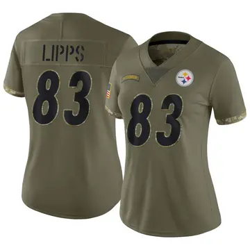 Women's Nike Pittsburgh Steelers Louis Lipps Olive 2022 Salute To Service Jersey - Limited