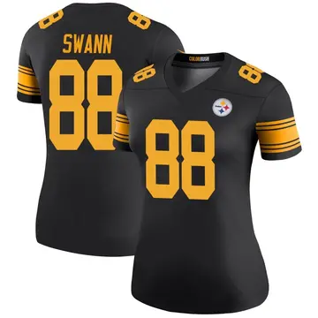 Women's Nike Pittsburgh Steelers Lynn Swann Black Color Rush Jersey - Legend