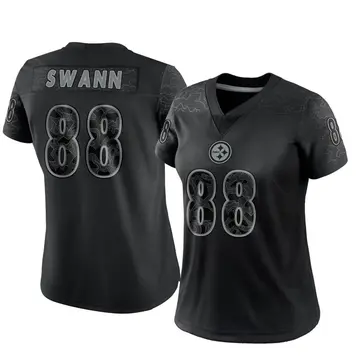 Women's Nike Pittsburgh Steelers Lynn Swann Black Reflective Jersey - Limited