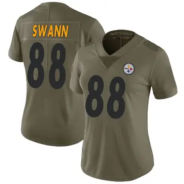 Women's Nike Pittsburgh Steelers Lynn Swann Green 2017 Salute to Service Jersey - Limited