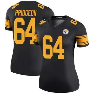 Women's Nike Pittsburgh Steelers Malcolm Pridgeon Black Color Rush Jersey - Legend