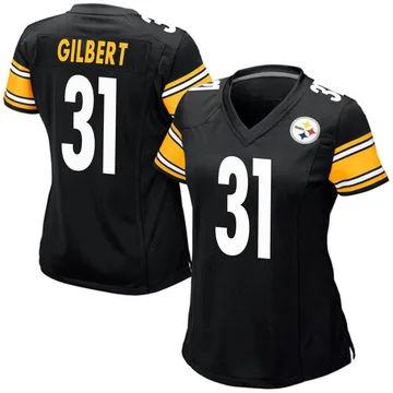 Women's Nike Pittsburgh Steelers Mark Gilbert Black Team Color Jersey - Game