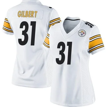 Women's Nike Pittsburgh Steelers Mark Gilbert White Jersey - Game