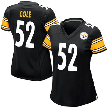 Women's Nike Pittsburgh Steelers Mason Cole Black Team Color Jersey - Game