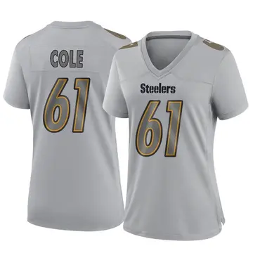 Women's Nike Pittsburgh Steelers Mason Cole Gray Atmosphere Fashion Jersey - Game