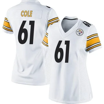 Women's Nike Pittsburgh Steelers Mason Cole White Jersey - Game