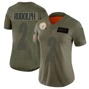 Women's Nike Pittsburgh Steelers Mason Rudolph Camo 2019 Salute to Service Jersey - Limited