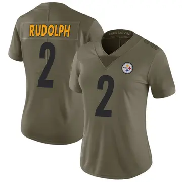 Women's Nike Pittsburgh Steelers Mason Rudolph Green 2017 Salute to Service Jersey - Limited