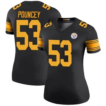 Women's Nike Pittsburgh Steelers Maurkice Pouncey Black Color Rush Jersey - Legend