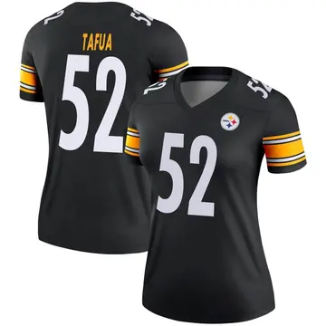 Women's Nike Pittsburgh Steelers Mika Tafua Black Jersey - Legend