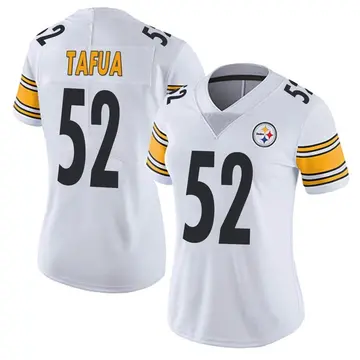 Women's Nike Pittsburgh Steelers Mika Tafua White Vapor Untouchable Jersey - Limited