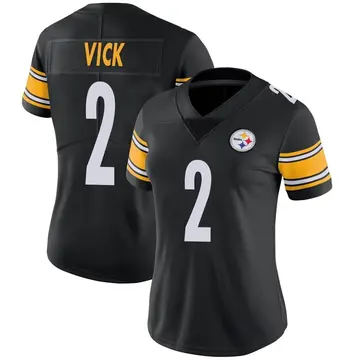 Women's Nike Pittsburgh Steelers Mike Vick Black Team Color Vapor Untouchable Jersey - Limited