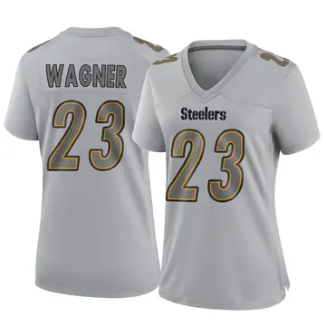Women's Nike Pittsburgh Steelers Mike Wagner Gray Atmosphere Fashion Jersey - Game