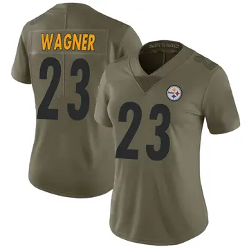 Women's Nike Pittsburgh Steelers Mike Wagner Green 2017 Salute to Service Jersey - Limited