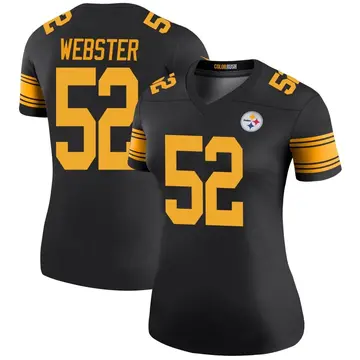 Women's Nike Pittsburgh Steelers Mike Webster Black Color Rush Jersey - Legend