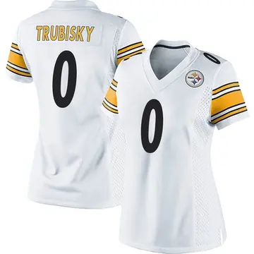 Women's Nike Pittsburgh Steelers Mitch Trubisky White Jersey - Game