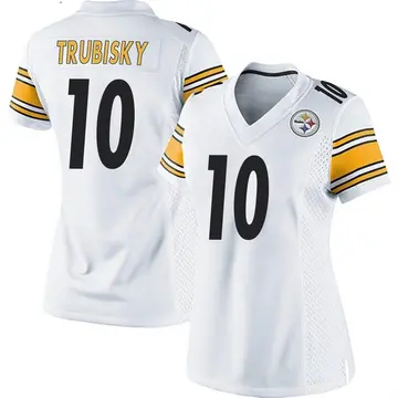 Women's Nike Pittsburgh Steelers Mitch Trubisky White Jersey - Game