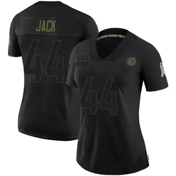 Women's Nike Pittsburgh Steelers Myles Jack Black 2020 Salute To Service Jersey - Limited