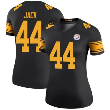 Women's Nike Pittsburgh Steelers Myles Jack Black Color Rush Jersey - Legend