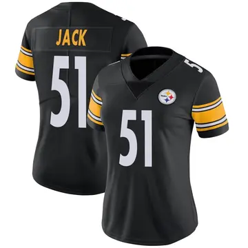 Women's Nike Pittsburgh Steelers Myles Jack Black Team Color Vapor Untouchable Jersey - Limited